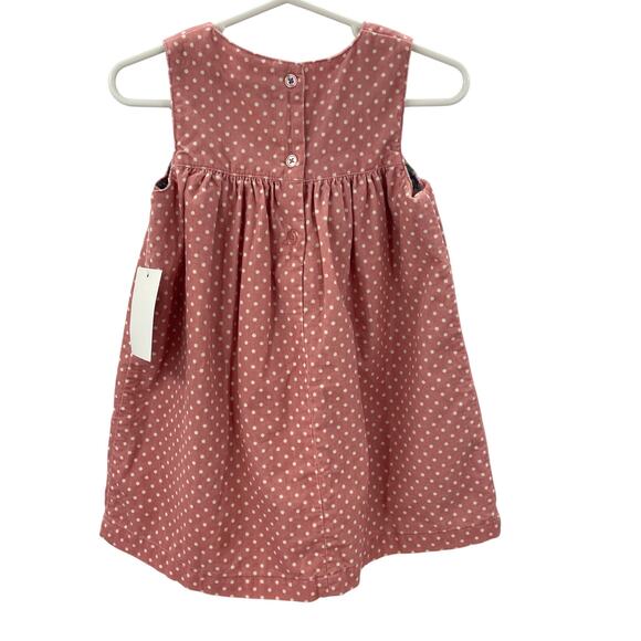 NWT Baby Boden Pinnie Dress Blossom Pink Spots Ducks 12-18 Months - Picture 7 of 7